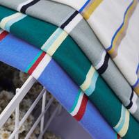 Wojun textile striped children jersey fabric colored yarn linen fabrics wholesale