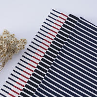 Striped linen feeling single jersey fabric yarn dyed cotton fabric for t-shirt