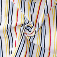 12619 Striped linen feeling single jersey fabric yarn dyed 100 cotton fabric for t-shirt