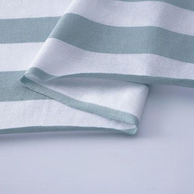 40S shirting fabrics 100% cotton striped organic single jersey cotton fabric