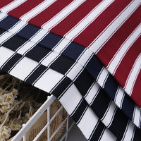Striped linen feeling single jersey fabric yarn dyed  cotton fabric for t-shirt