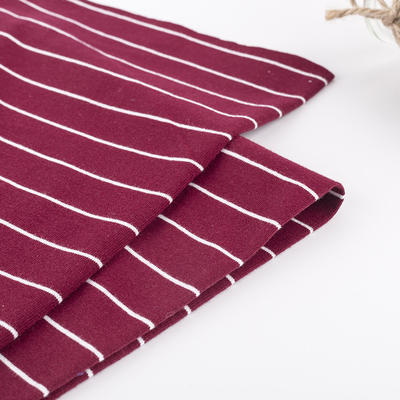 Wojun new design and comfortable textile striped  jersey fabric colored yarn linen fabrics wholesale
